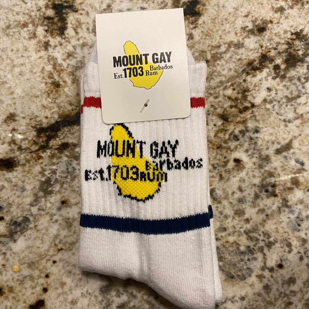 NEW Mount Gay Est 1703 Barbados Rum Socks (One Size Fits Most)